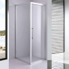 Stuxi Torino 90x100 aszimmetrikus szögletes nyílóajtós zuhanykabin 6 mm vízlepergető biztonsági üveggel, króm elemekkel, 200 cm magas