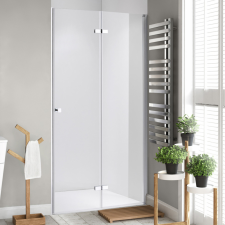 Stuxi Verona 120 cm széles csukló zuhanyajtó, 6 mm vízlepergető üveggel, króm profillal kád, zuhanykabin