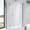 Stuxi Verona Duo 120x70 aszimmetrikus két csuklóajtós zuhanykabin 6 mm vízlepergető üveggel, króm