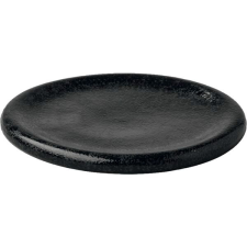 Style Point Sekély tányér magas peremmel, Style Point Vulcanic 24,5 cm, fekete tányér és evőeszköz