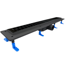 Styron fekete beltéri zuhanyfolyóka 100 cm Medium ráccsal építőanyag