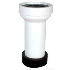 Styron WC bekötő, egyenes, hosszú, Ø90 mm-es fürdőkellék