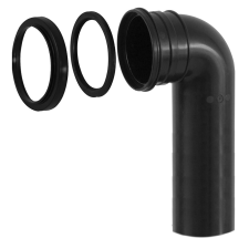Styron WC bekötő, könyök Ø90 mm fürdőkellék