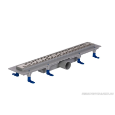 Styron zuhanyfolyóka 600 mm-es CHAIN rozsdamentes keskeny fedráccsal építőanyag