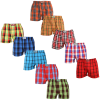 Styx 10PACK férfi bő szárú boxeralsó Styx klasszikus gumipánt többszínű (10A9101135) XL