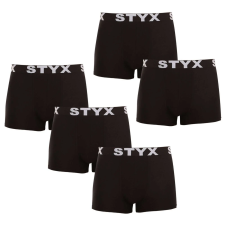 Styx 5PACK Fekete férfi boxeralsó Styx sport gumi (5G960) M férfi alsó