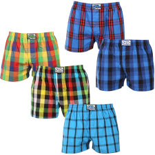 Styx 5PACK férfi bő szárú boxeralsó Styx klasszikus gumipánt többszínű nagyméretű (5E0112356) 3XL férfi alsó