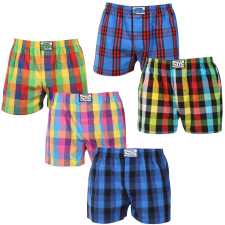Styx 5PACK férfi bő szárú boxeralsó Styx klasszikus gumipánt többszínű nagyméretű (5E0123456) 3XL férfi alsó