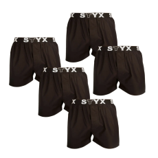 Styx 5PACK Férfi klasszikus boxeralsó Styx sport gumi (5B960) XXL
