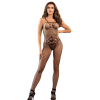 SUBBLIME BODYSTOCKINGS SUBBLIME - 952112 HÁLÓS BODYSTOCKING MELLKASI ÉS HASI RÉSZLETEKKEL FEKETE EGY MÉRET