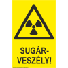  Sugárveszély! - műanyag, 160*240