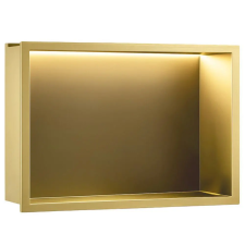  Süllyesztett fürdőszobai polc LED 30x45 brush gold fürdőszoba bútor