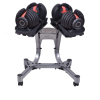  Súlyzó állvány támogatás YLJ-005, törülközőtartóval, és Fitnesz súlyzók YL-007, Teljes súly 48 kg, Fekete/Piros
