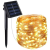 Sumker napelemes melegfehér kerti fényfüzér 30 m, 300 db LED,  IP65 védelem