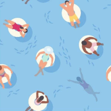  Summer crowd öntapadós tapéta 45cmx2m tapéta, díszléc és más dekoráció