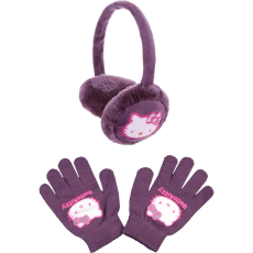 Sun city Hello Kitty lila állítható fülvédő szett
