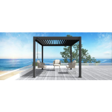 SUN ELEGANCE 3x3 m antracit terasz pergola kerti bútor