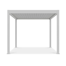 SUN ELEGANCE 3x3 m Motoros fehér terasz pergola + LED világítás kerti bútor