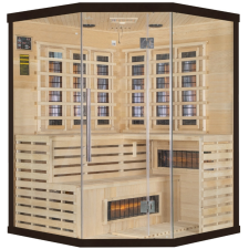  Sundum Solea 4 személyes Infravörös Sarok Szauna Fekete szauna