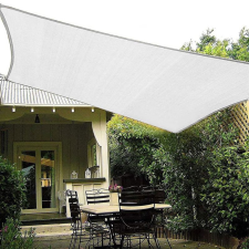 SunGarden Napvitorla - árnyékoló teraszra, négyszög alakú 3x5 m Fehér színben - HDPE anyagból kerti bútor