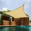 SunGarden Napvitorla - árnyékoló teraszra, négyszög alakú 4x4 m Világos Homok színben - HDPE anyagból