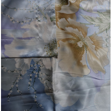 Sunnysilk hernyóselyem félpárna huzat, 47x74 cm kék lakástextília