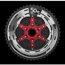Sunrace CSMZ90 WA5 12 sebességes fogaskeréksor [fekete-piros, 11-50] kerékpáros kerékpár és kerékpáros felszerelés