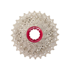 Sunrace CSRX0 10 sebességes fogaskeréksor [ezüst-piros, 11-28] kerékpáros kerékpár és kerékpáros felszerelés