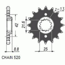 SunStar hajtólánckerék SUNF333-17 Sunstar Erőátviteli alkatrész Lánc, lánckerék, láncszett Első lánckerék egyéb motorkerékpár alkatrész