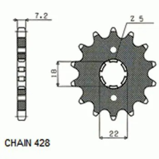 SunStar SUNF213-15 első lánckerék Sunstar  Erőátviteli alkatrészek Láncok, lánckerekek, láncszettek Első lánckerekek egyéb motorkerékpár alkatrész