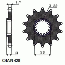 SunStar SUNF235-15 első lánckerék Sunstar Erőátviteli alkatrészek Láncok, lánckerekek, láncszettek Első lánckerekek egyéb motorkerékpár alkatrész