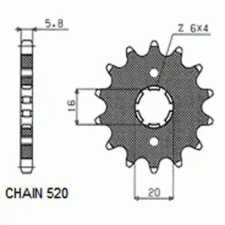 SunStar SUNF301-12 első lánckerék Sunstar  Erőátviteli alkatrészek Láncok, lánckerekek, láncszettek Első lánckerekek egyéb motorkerékpár alkatrész