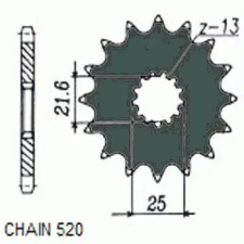 SunStar SUNF325-14 első lánckerék Sunstar Erőátviteli alkatrészek Láncok, lánckerekek, láncszettek Első lánckerekek egyéb motorkerékpár alkatrész