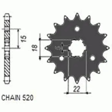 SunStar SUNF332-13 első lánckerék Sunstar  Erőátviteli alkatrészek Láncok, lánckerekek, láncszettek Első lánckerekek egyéb motorkerékpár alkatrész