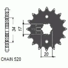 SunStar SUNF339-13 első lánckerék Sunstar Erőátviteli alkatrészek Láncok, lánckerekek, láncszettek Első lánckerekek egyéb motorkerékpár alkatrész