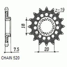 SunStar SUNF344-14 első lánckerék Sunstar  Erőátviteli alkatrészek Láncok, lánckerekek, láncszettek Első lánckerekek egyéb motorkerékpár alkatrész