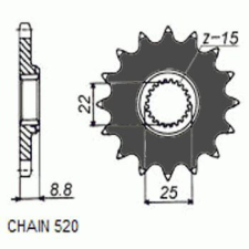 SunStar SUNF357-12 első lánckerék Sunstar Erőátviteli alkatrész Lánc, lánckerék, láncszett Első lánckerék egyéb motorkerékpár alkatrész