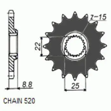 SunStar SUNF357-14 első lánckerék Sunstar Erőátviteli alkatrészek Láncok, lánckerekek, láncszettek Első lánckerekek egyéb motorkerékpár alkatrész