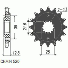 SunStar SUNF359-15 első lánckerék Sunstar Erőátviteli alkatrész Lánc, lánckerék, láncszett Első lánckerék egyéb motorkerékpár alkatrész
