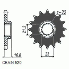 SunStar SUNF370-14 Első lánckerék Sunstar Erőátviteli alkatrészek Láncok, lánckerekek, láncszettek Első lánckerekek egyéb motorkerékpár alkatrész