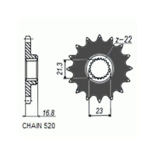 SunStar SUNF370-15 első lánckerék Sunstar Erőátviteli alkatrész Lánc, lánckerék, láncszett Első lánckerék egyéb motorkerékpár alkatrész
