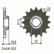 SunStar SUNF372-15 első lánckerék Sunstar Erőátviteli alkatrész Lánc, lánckerék, láncszett Első lánckerék egyéb motorkerékpár alkatrész