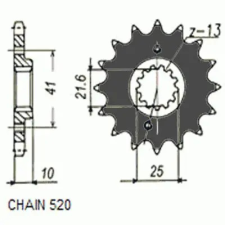 SunStar SUNF387-14 első lánckerék Sunstar  Erőátviteli alkatrészek Láncok, lánckerekek, láncszettek Első lánckerekek egyéb motorkerékpár alkatrész