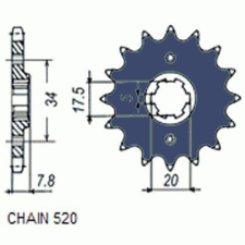 SunStar SUNF391-14 első lánckerék Sunstar Erőátviteli alkatrész Lánc, lánckerék, láncszett Első lánckerék egyéb motorkerékpár alkatrész