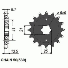 SunStar SUNF515-15 első lánckerék Sunstar  Erőátviteli alkatrészek Láncok, lánckerekek, láncszettek Első lánckerekek egyéb motorkerékpár alkatrész