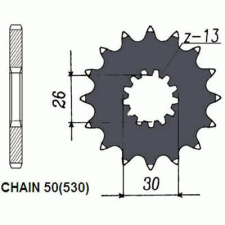 SunStar SUNF524-18 első lánckerék Sunstar Erőátviteli alkatrész Lánc, lánckerék, láncszett Első lánckerék egyéb motorkerékpár alkatrész