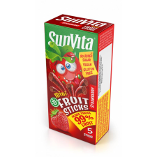 Sunvita Sunvita mini fruit sticks eper 5 db 50 g reform élelmiszer