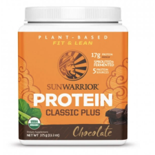 Sunwarrior Classic Plus Organic Protein, csokoládé, BIO, 375 g Étrend-kiegészítő vitamin és táplálékkiegészítő