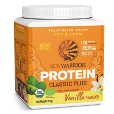 Sunwarrior Protein Classic Plus BIO vanília, 375 g Étrend-kiegészítő vitamin és táplálékkiegészítő