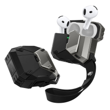 Supcase MATRIX műanyag tok (mágneses, kézpánt) FEKETE Apple AirPods 4 fülhallgató, fejhallgató tok